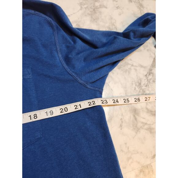 Carhartt Men's Blue Solid Relaxed Fit Quarter Zip Long Sleeve T-Shirt Size Large - Picture 5 of 6